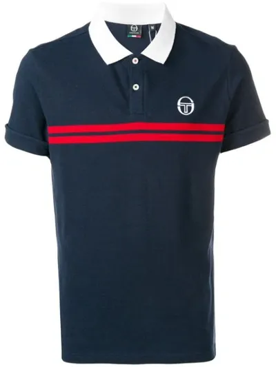 Sergio Tacchini Supermac Archivio Polo Shirt In Blue