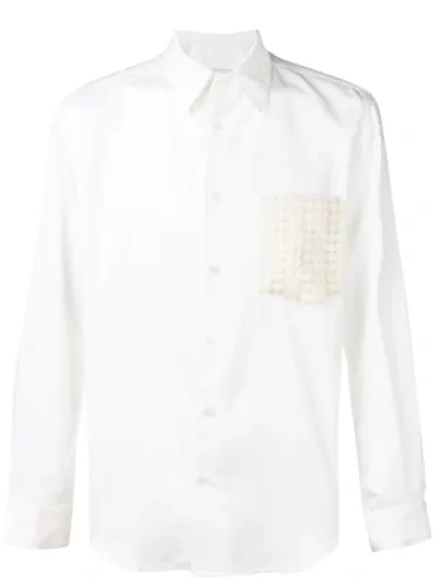 Adish Embroidered Detail Shirt In White