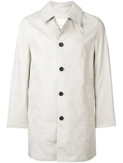 Mackintosh Natural Storm System Linen Short Coat In Neutrals