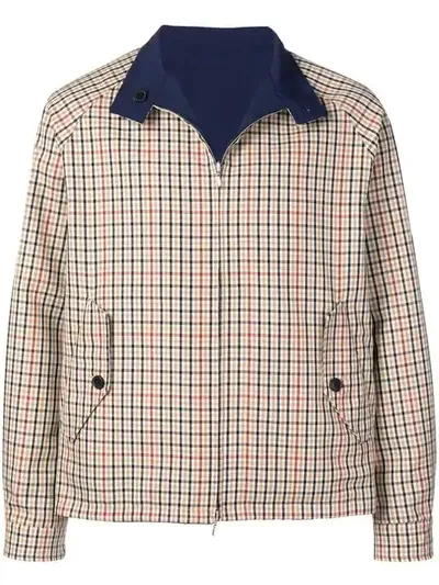 Mackintosh Check Reversible Jacket In Brown