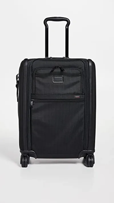 Tumi Alpha Continental Dual Access 4 Wheel Carry On Suitcase Black One Size In Grey