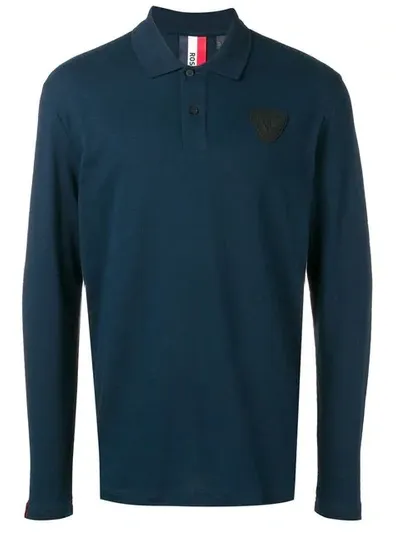 Rossignol Logo Patch Polo Shirt In Blue