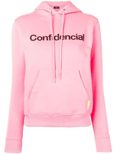 Marcelo Burlon County Of Milan Confidencial Hoodie In Pink