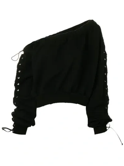 Ben Taverniti Unravel Project Maglia Cropped Jumper In Black