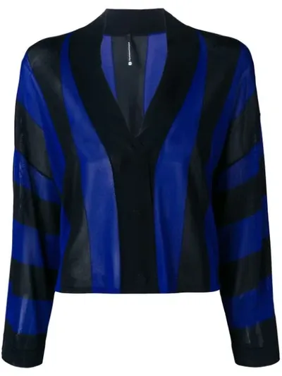 Pierantoniogaspari Striped Cardigan In Black