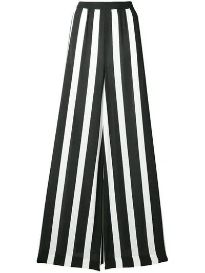 Pierantoniogaspari Striped Palazzo Pants In Black