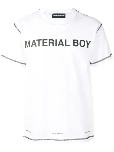 United Standard Material Boy T-shirt In White