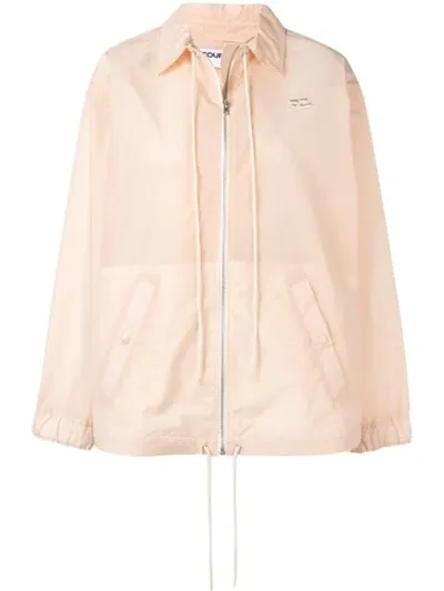 Courrèges Drawstring Detail Jacket In Pink