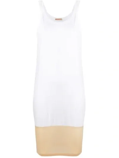 Marni Long Length Vest Top In White