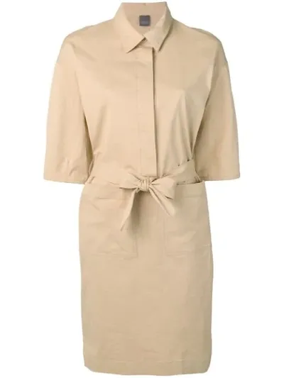 Lorena Antoniazzi Waist-tied Shirt Dress In Neutrals