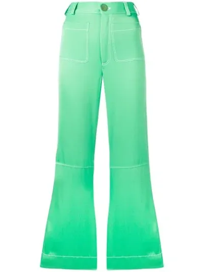 See By Chloé Flared Trousers In Green