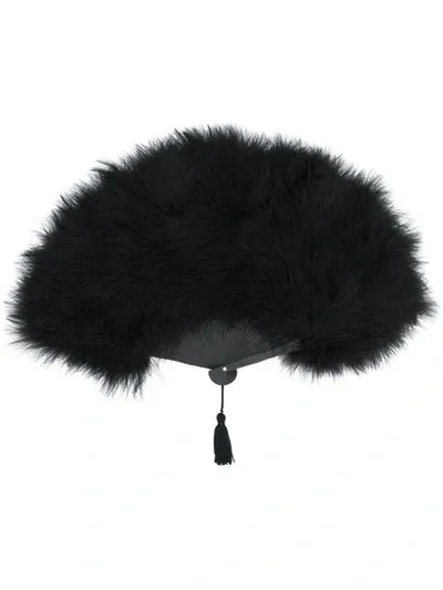 Maison Close Le Soupirant Feather Fan In Black