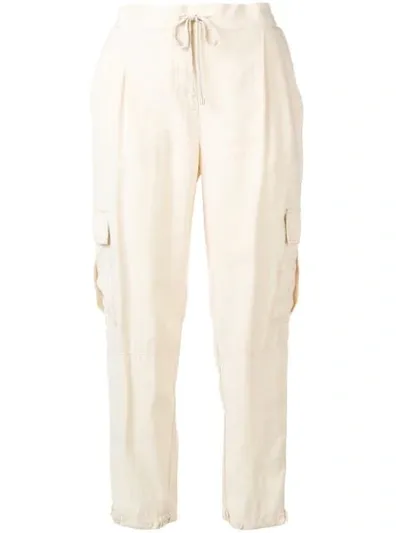 Lorena Antoniazzi Drawstring Cropped Trousers In Neutrals