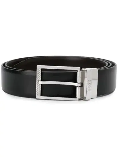 Hugo Boss Buckled Belt In Black