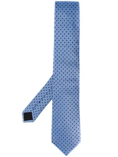 Hugo Boss Polka Dot Patterned Tip In Blue