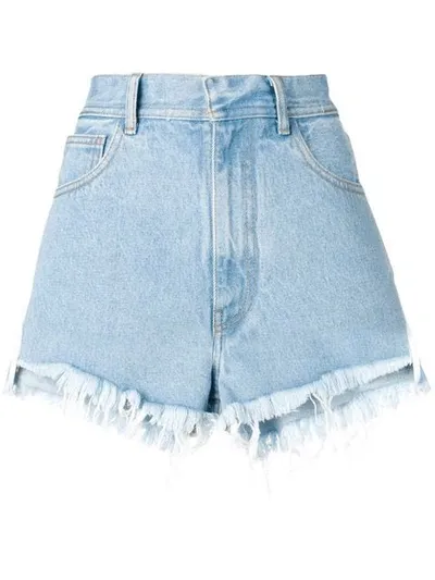 Ssheena Frayed Shorts In Blue