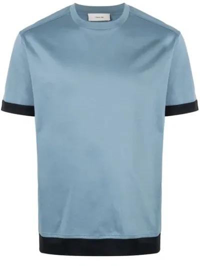 Cerruti 1881 T-shirt Mit Kontrastdetails In Blue