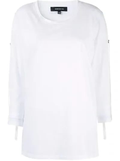 Barbara Bui Long-sleeve Jersey Tee In White