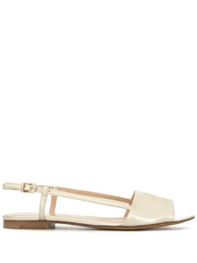 Paule Ka Open Toe Sandals In Gold