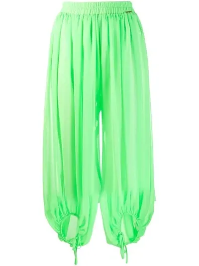 Styland Balloon Leg Trousers In Green