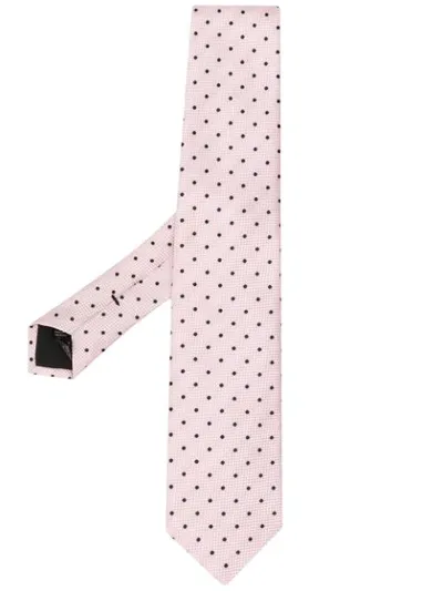 Hugo Boss Polka Dot Tie In Pink