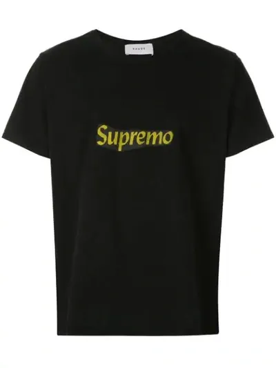 Rhude Slogan Printed T-shirt In Black