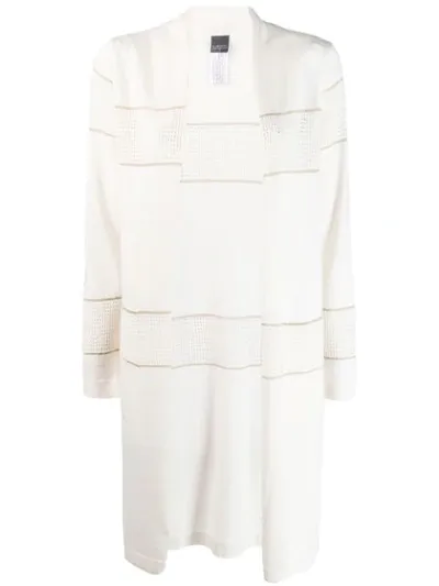 Lorena Antoniazzi Long Open-front Cardigan In Neutrals