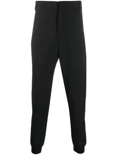 Les Hommes Gathered Ankle Trousers In Black