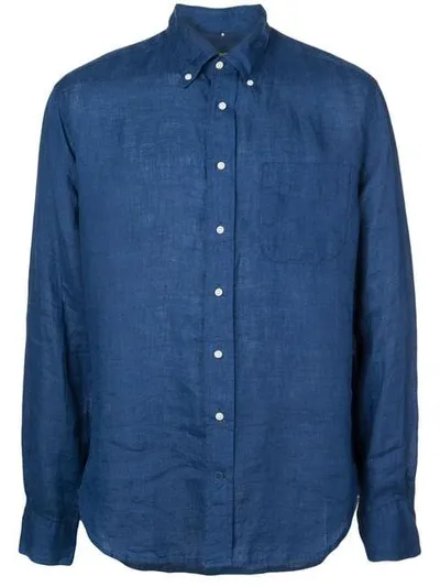 Gitman Vintage Button Down Shirt In Blue