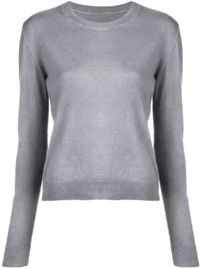 The Elder Statesman Fine Knit Sweater In Grey