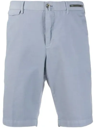 Pt01 Tailored Chino Shorts In Blue