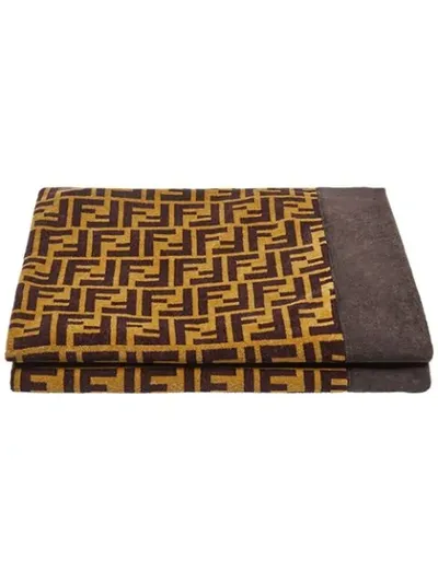 Fendi Brown Monogram Towel