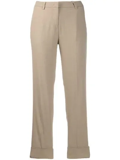 Cambio Cropped Leg Trousers In Neutrals