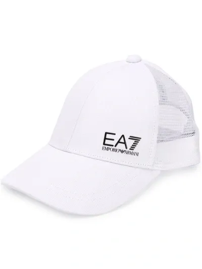 Ea7 Mesh Panel Cap In White