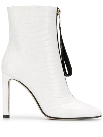 Jimmy Choo Macel 100 Boots In White