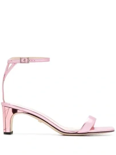 Greymer Metallic-tone Heeled Sandals In Pink