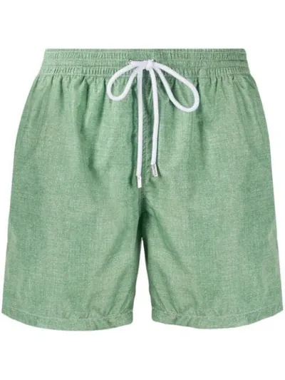 Barba Plain Swimming Trunks In Green