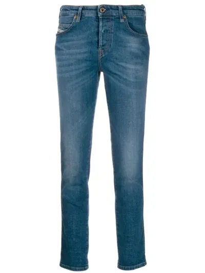 Diesel Slim Faded Jeans In Blue