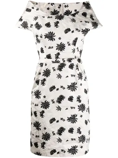 Pre-owned Balenciaga 2010 Embroidered Dress In White