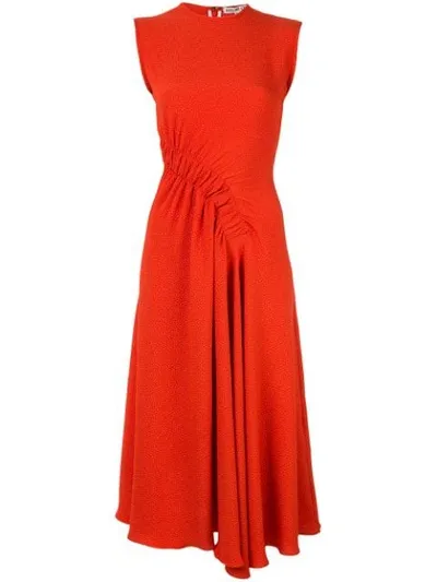 Edeline Lee Pina Midi Dress In Red