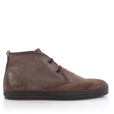 Hogan Lace-up Boots In Brown