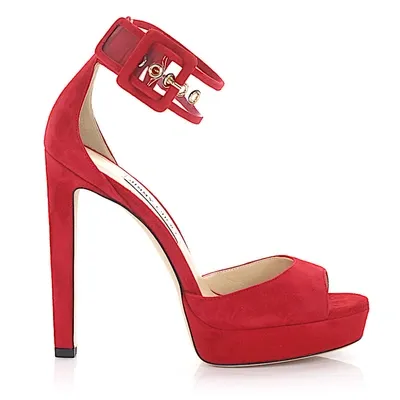 Jimmy Choo Platform Sandals In Red