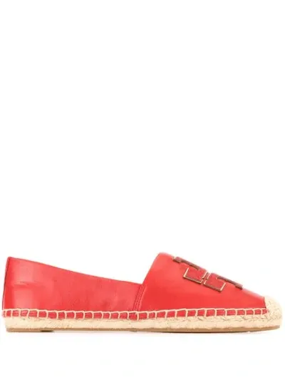 Tory Burch Ines Leather Espadrilles In Red