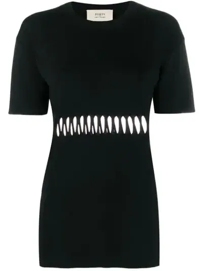 Ports 1961 Cut Out T-shirt In Black