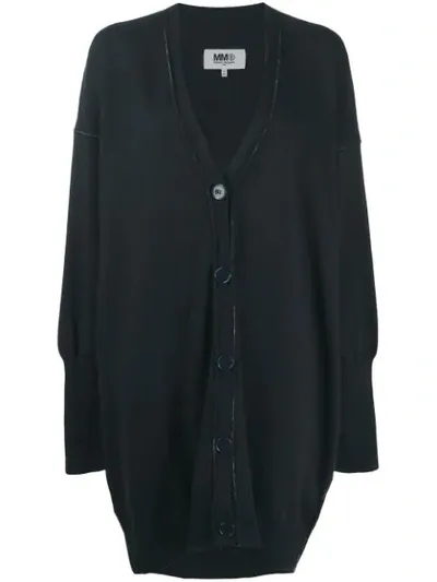 Mm6 Maison Margiela Oversized Cardigan In Blue