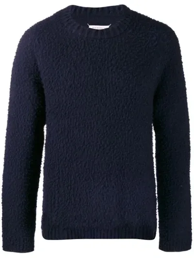 Maison Margiela Destroyed Sweater In Blue