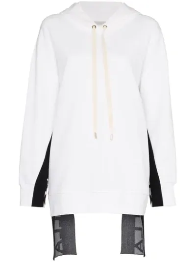 Stella Mccartney Logo Stripe Hoodie In White