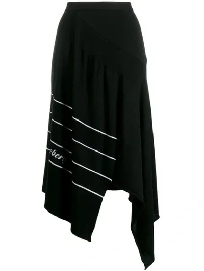 Iceberg Asymmetric Midi Skirt In Black