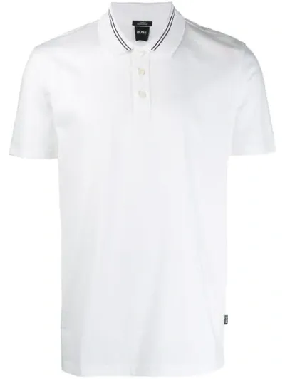 Hugo Boss Short-sleeved Polo Shirt In White