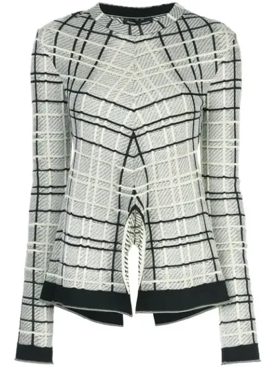 Proenza Schouler Plaid Split-front Jumper In Black